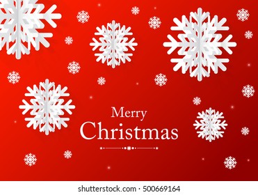 graphic Christmas card with snow flake. vector