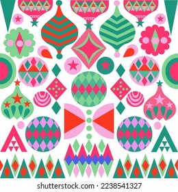 Graphic Christmas Christmas pattern happy new year December merry