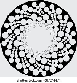  graphic circle pattern abstract vector background. Modern stylish texture.