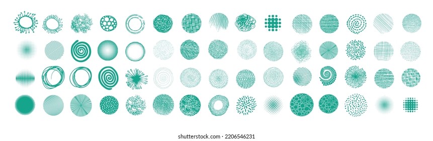 Graphic circles handmade texture. Vector illustration