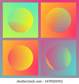 graphic circles phases set in pop bright shades