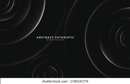 Graphic circles seamless pattern. Abstract futuristic art wallpaper. Vector illustration.