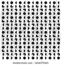 Graphic circles seamless pattern. Vector illustration.