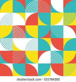 Graphic circles seamless pattern. Vector illustration.