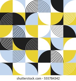 Graphic circles seamless pattern. Vector illustration.