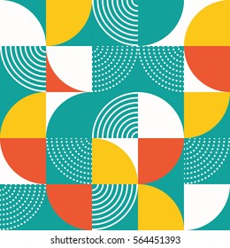 Graphic circles seamless pattern. Vector illustration.
