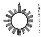 graphic Circular city, vector