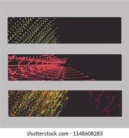 Graphic color banner template vector
