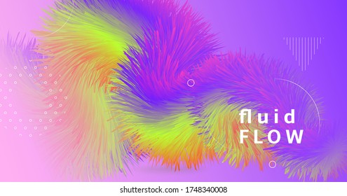 Fluido de color gráfico. 3 quinquies Antecedentes. Movimiento vibrante. Cartel Futurista del vector. Movimiento moderno. Fluido de color de flujo. Concepto dinámico de neón. Moción de moda. Plantilla de resumen digital. Fluido de color ondulado.