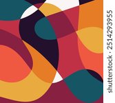 Graphic colorful abstract design artwork.