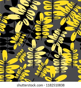 Graphic colorful autumn leaves vector seamless pattern. With Various shape and color Autumn leaves. For invitation cards, greeting cards, room  wallpaper, gift packaging paper and other print 