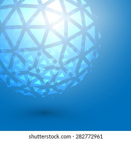 Graphic Concept of Abstract Triangle Mesh Shape. Vector Illustration