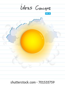 Graphic concept design - Egg on paper empty space background - Vector illustration