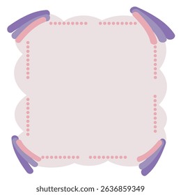 Graphic concept in the form of an artistic frame. Suitable for use as an invitation card template