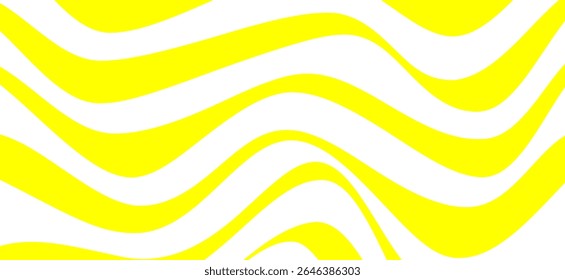 A graphic consisting of horizontal curves stacked in a wavy pattern on a white background. The color of the lines is a bright yellow shade, which gives a sense of brightness and cheerfulness.