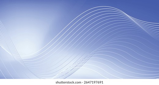 El gráfico consta de curvas y ondas delgadas que fluyen gradualmente de azul claro a blanco y azul oscuro, tanto en el fondo como en la curva.