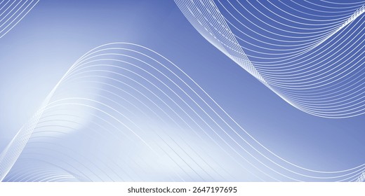 O gráfico consiste em curvas e ondas finas que fluem gradualmente do azul claro para o branco e o azul escuro, tanto no plano de fundo quanto na curva.