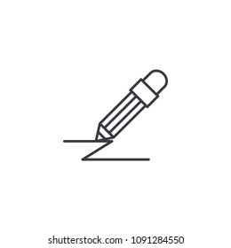 Graphic construction linear icon concept. Graphic construction line vector sign, symbol, illustration.