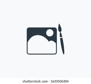 Graphic content icon isolated on clean background. Graphic content icon concept drawing icon in modern style. Vector illustration for your web mobile logo app UI design.