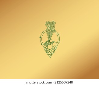 Graphic creative design with gradient background color 