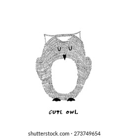 Graphic cute owl