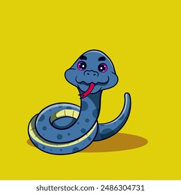 graphic of cute Snake isolated background for element design, coloring Pages and snake day