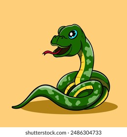 graphic of cute Snake isolated background for element design, coloring Pages and snake day