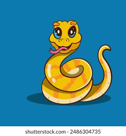 graphic of cute Snake isolated background for element design, coloring Pages and snake day