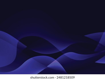 Graphic dark wave purple presentation background. vector illustration.