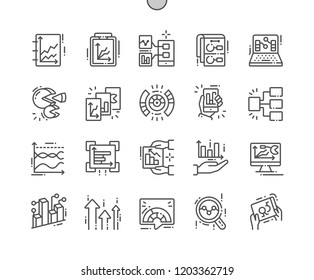 Graphic Dashboard Well-crafted Pixel Perfect Vector Thin Line Icons 30 2x Grid for Web Graphics and Apps. Simple Minimal Pictogram