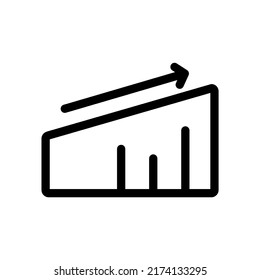 graphic data analysis icon vector illustration logo template for many purpose. Isolated on white background.