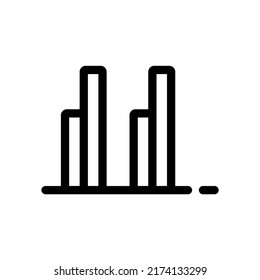 graphic data analysis icon vector illustration logo template for many purpose. Isolated on white background.