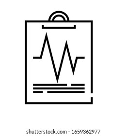 Icono de línea de datos gráficos, signo de concepto, ilustración de vector de esquema, símbolo lineal.