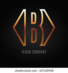 Graphic decorative design alphabet / letter B /