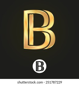 Graphic decorative design alphabet / letter B /