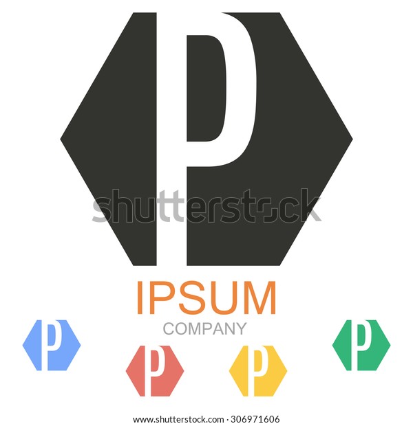 Graphic Decorative Design Alphabet Letter P Stock Vector (Royalty Free ...