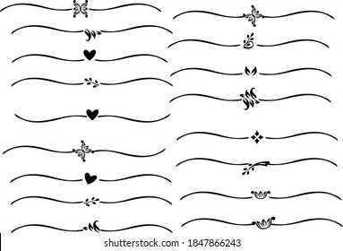 Graphic decorative elements and text dividers set
