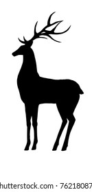 graphic deer silhouette vector