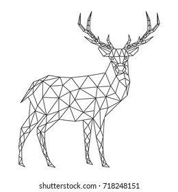 graphic deer, vector