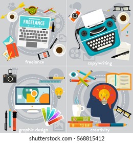 Graphic Deign, Copywriting, Creativity and Freelance Concept Banners