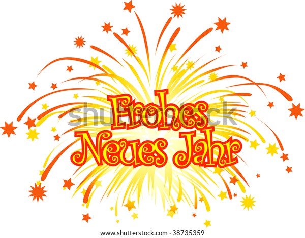 Graphic Depicting Happy New Year German Stock Vector (Royalty Free ...