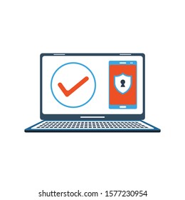 Graphic depicting Internet security on various devices 