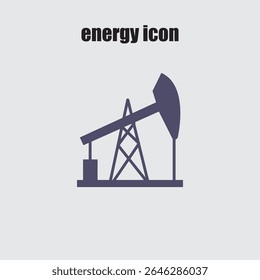 Graphic depiction of an oil well pump jack, representing petroleum extraction and energy industry operations.