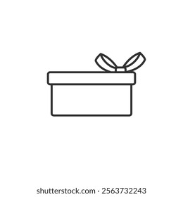 A graphic depiction of a outline gift box. celebration, gifting, and festive occasions, this vibrant image is ideal for use in holiday and gift-related themes.