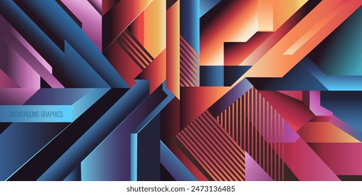 Graphic design abstract background of modern style illustration with vibrant color pattern. Editable vector format for  any poster , banner and event backdrop etc.