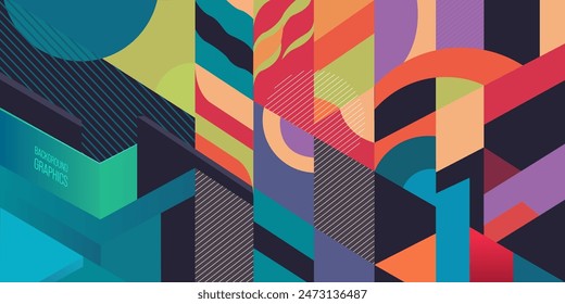 Graphic design abstract background of modern style illustration with vibrant color pattern. Editable vector format for  any poster , banner and event backdrop etc.