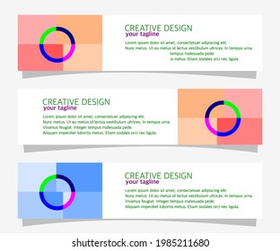 diseño gráfico de pancarta abstracta