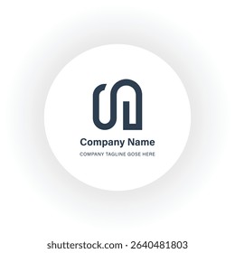 graphic design abstract N and ON  icon logo