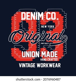 graphic design alphabet, numbers and typography for shirt and print