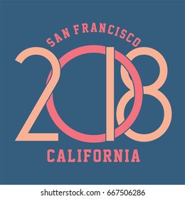 graphic design alphabet, numbers and typography for shirt and print